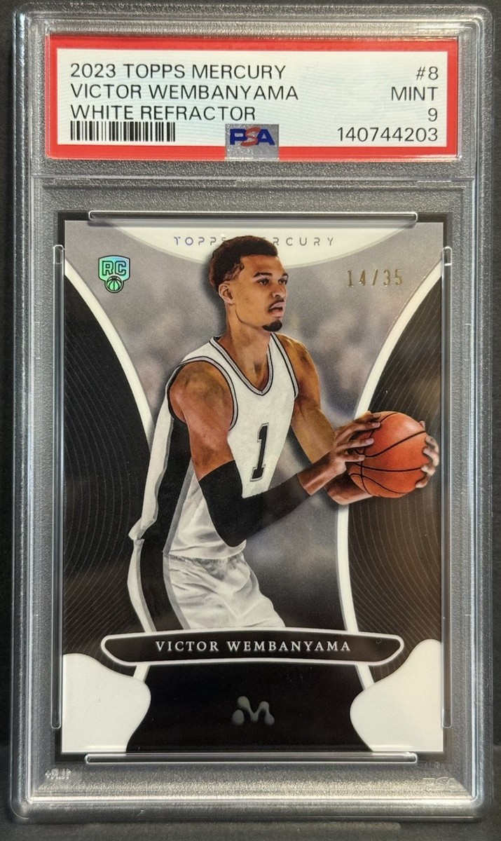 2023 Topps Mercury #8 RC Victor Wembanyama White Refractor /35 PSA