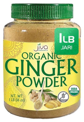 Organic Natural Ground Ginger Root Powder Container USDA Certified Non-GMO 1LB