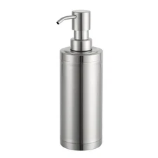 Brushed Nickel Soap Dispenser Stainless Steel Metal Pump Hand Lotion Bottle f...