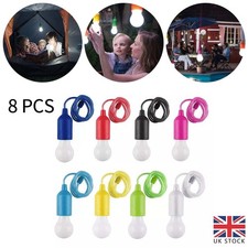 8x Battery Powered Camping Tent Light Bulb LED Outdoor Hanging Lantern Lamps New