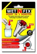 WETNFIX 20 Discs  Fixing Wall Plugs Fast No Need to Fill or redrill.