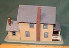 House Residential Home 2-Story Yellow Wood & Garage w/VW Bug- HO Scale — photo 6
