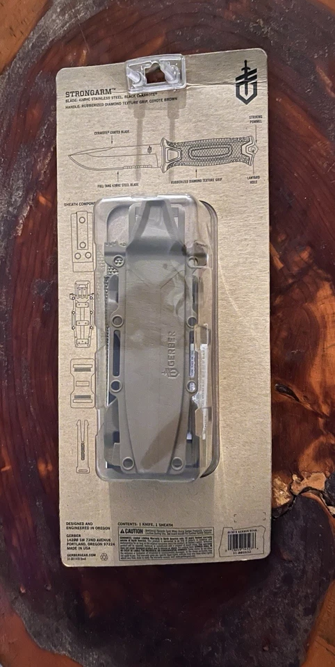 NEW GERBER STRONGARM - COYOTE BROWN, FIXED BLADE KNIFE + SHEATH - Image 2 of 4