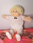 Cabbage Patch Kids Doll Vintage 1986 Blonde Hair Blue Eyes 1980s Toy