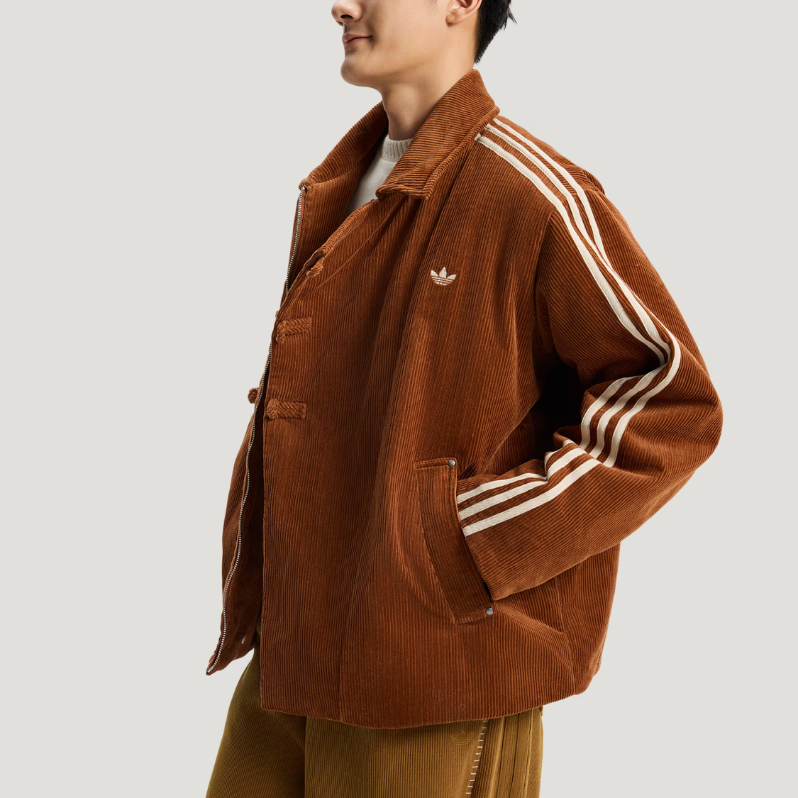 adidas New Chinese-style Warm Corduroy Sports Long-Sleeve Cotton