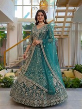 PARTY WEAR BRIDAL LEHENGA CHOLI DESIGNER LEHNGA DRESS INDIAN BOLLYWOOD DESIGNER