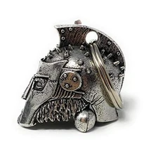Gladiator Motorcycle Biker Bell Accessory or Key Chain for Luck 