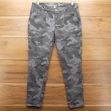 Seven7 Utility Ankle Skinny Pants Womens 10 Gray Camo Concrete Stretch Cotton