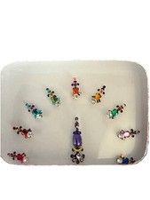 Indian Bollywood Bindi Body Jewel Self Adhesive, Crystal Forehead, Face Jewels