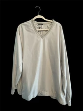 Vintage Nike Golf Pullover Windbreaker Jacket Men’s XL Long Sleeve V Neck Beige