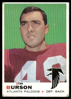 1969 Topps Jim Burson #159 Atlanta Falcons