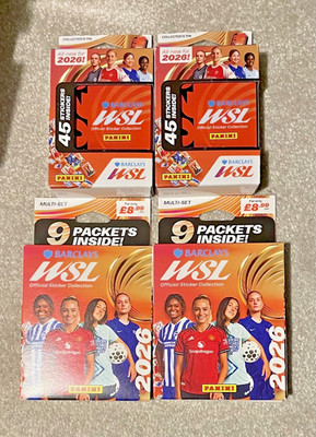 Panini Women s Super League WSL 2025/26 Stickers - 2x Tins 2x Multiset Boxes
