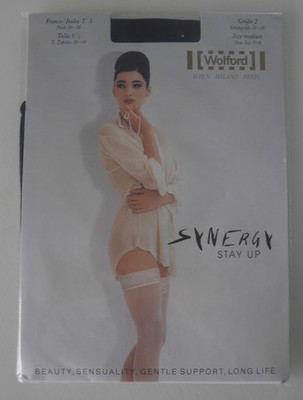 GENIAL, da NEU & OVP: Wolford SYNERGY STAY-UP! 50 DEN!  Gr. M! admiral (blau)
