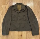 Vintage WWII US Army M1944 Eisenhower Ike Jacket Wool OD Military 38R