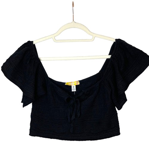 Urban Outfitters M Crop Strick Top Schulterfrei Coquette Whimsigoth Fairy Grunge - Bild 12 von 12