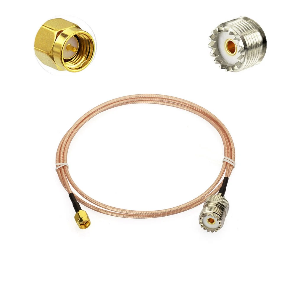 SMA M To UHF F Adapter RG316 Cable For Baofeng CB Radio Antenna Walkie Talkie D - Image 2 of 4