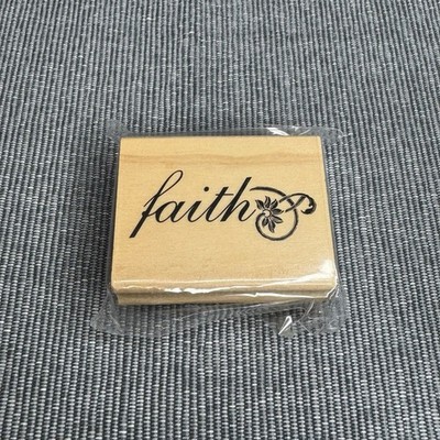 Michaels Wood Mounted Rubber Stamp Wishful Thinking Faith
