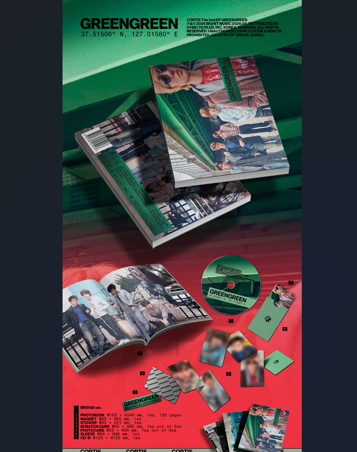CORTIS GREENGREEN 2nd EP Album ALL SET. 3Photobook + 4Weverse