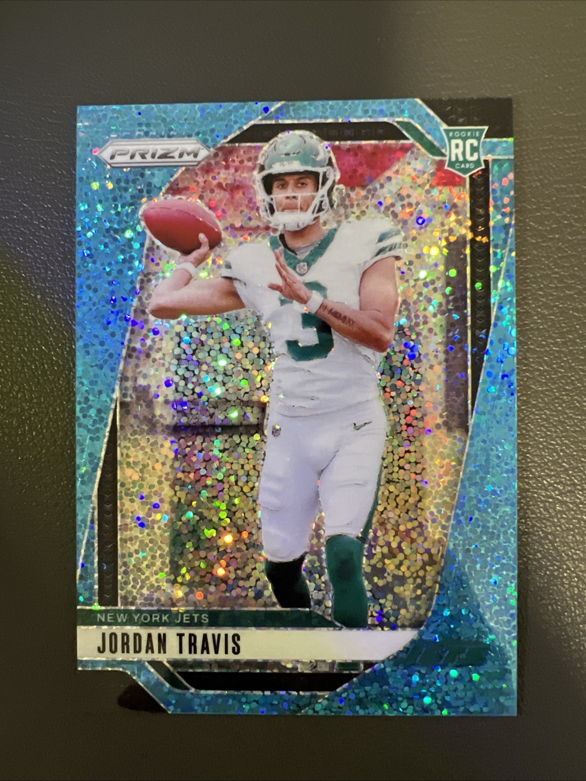 2024 Panini Prizm Rookies Jordan Travis #359 Blue Sparkle Prizm 05/96 (RC)