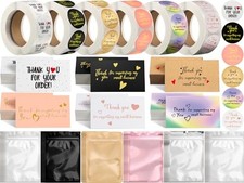 3420 Pcs Thank You Small Business Packaging Set 6 Rolls 3000 Pieces Thank You