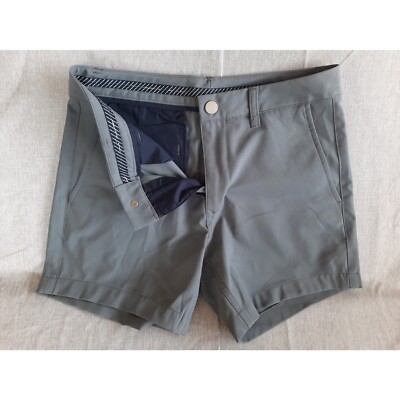 Bonobos Womens 29 Golf Performance 10'' Gray Short Pure Polyester Zip Fly Pocket