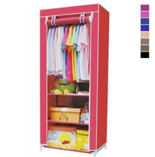 ARMADIO GUARDAROBA IN TESSUTO APPENDIABITI + 3 RIPIANI SCAFFALE SALVASPAZIO TNT