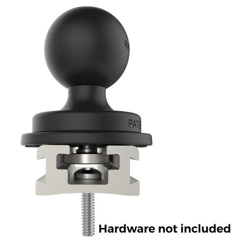 9" (22.86cm) End Loading Aluminum Track Base with 3 x 1" Ball for Fleet Vehicles - Picture 4 of 14