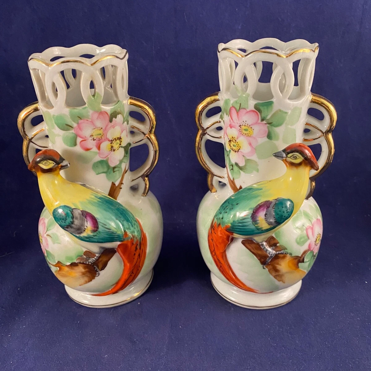 日本鸟花瓶收藏花瓶| eBay