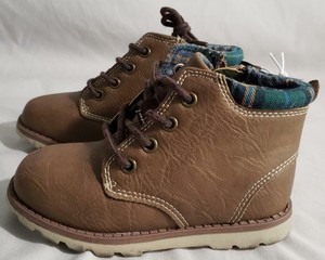 boots with plaid cuff