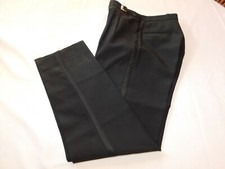 Unbranded Boy's Youth Tux Style Dress Pants Black Size 24 Unhemmed at bottom