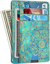 Slim Minimalist Card Wallet Pocket Credit ID Card Slots Holder RFID Blocking