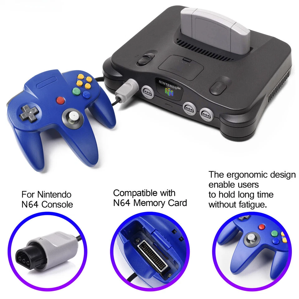 N64 Controller, Upgraded Joystick Classic Wired Controller Compatible with N64 - Image 4 of 4