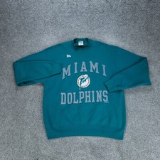 Vintage Miami Dolphins Pro Player Sweatshirt Mens XL Aqua Crew Neck Pullover USA