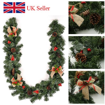 2 7m Christmas Garland Xmas Decorations Imperial Pine Cones