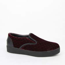 680 Bottega Veneta Women Intrecciato Red Velvet Fabric slip on shoe 428869 2394