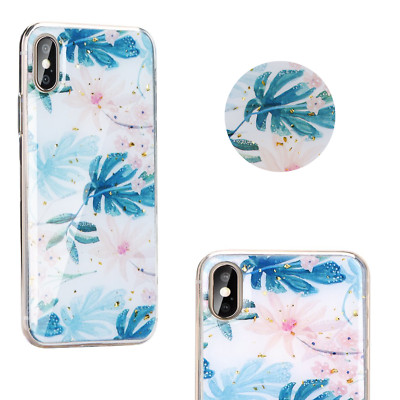XIAOMI REDMi NOTE 8 Marmor Marble Glitzer Motiv Brokat Tasche Handy Hülle Case
