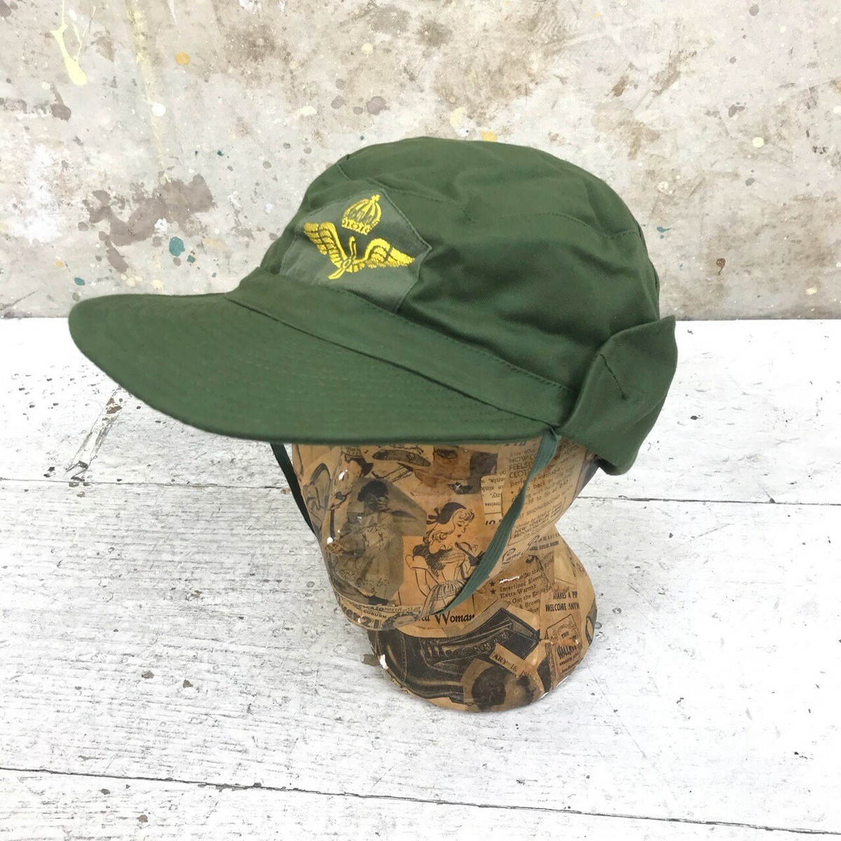 New Vintage 1960s Swedish air force M59 hat cap Sweden army