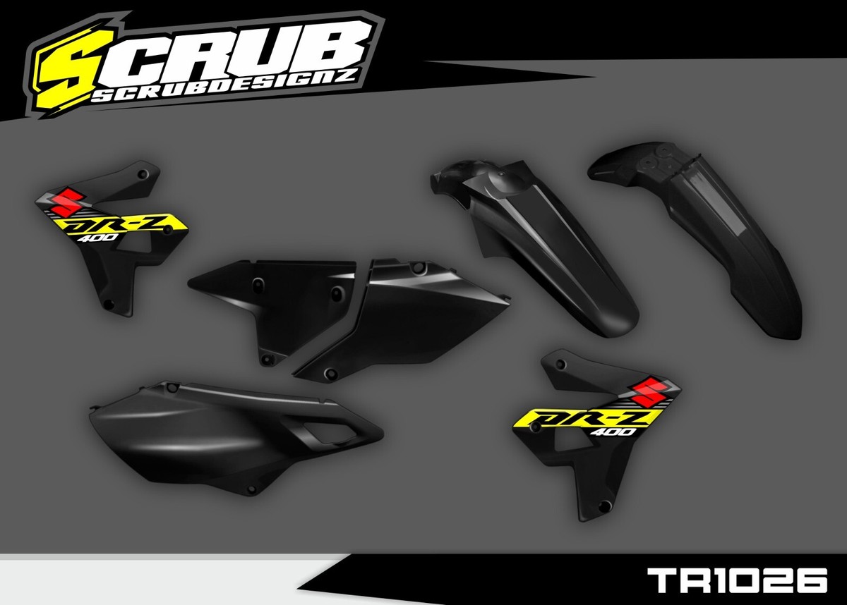 Suzuki DR-Z400 1999-2024 Restyle Plastics kit + decals applied DRZ