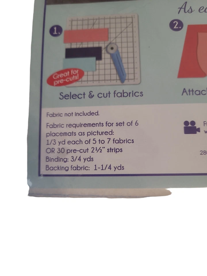 June Tailor Home Quilt As You Go Placemats (6) (C) -Jakarta Grannycore - Image 3 of 4