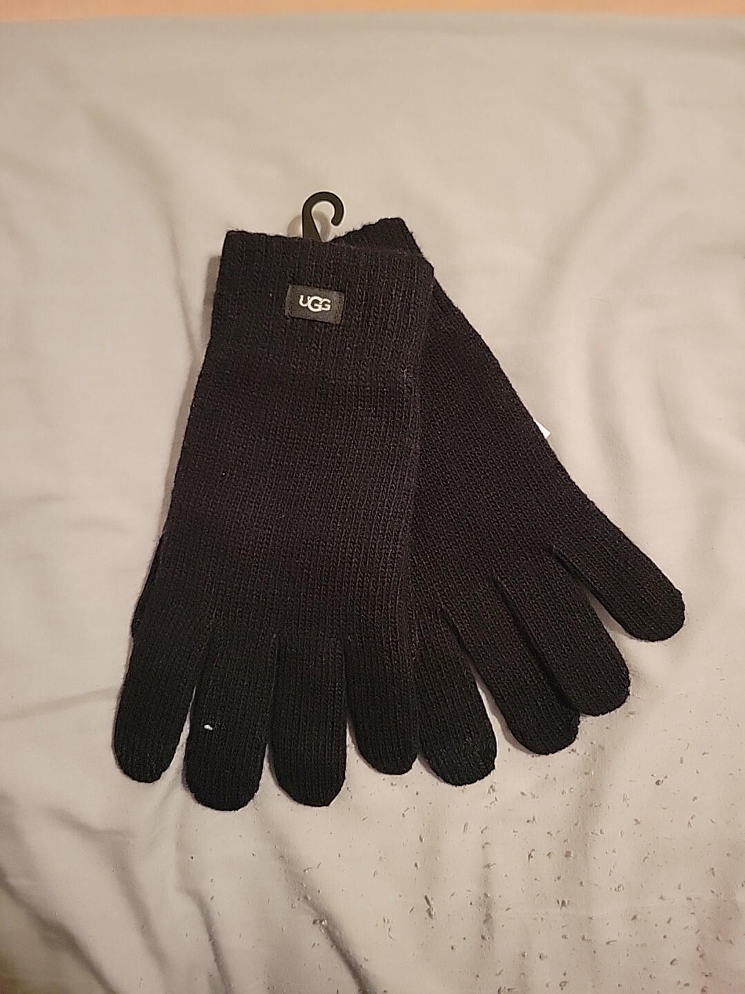 UGG Knit Tech Gloves Touchscreen Friendly One Size Black New Wool Blend