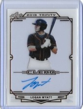 2019 Leaf Trinity LOGAN WYATT Clear Acetate Bronze Foil Auto RC Giants