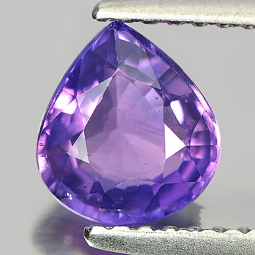 Zertifizierter lila Saphir 1,26 Kt. unbeheizte Birnenform 7,06 x 6,37 mm. Natürliche - Bild 2 von 4