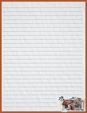 Classic Design Lined Stationery 8.5 X 11, 24lb. Paper, 25 Sheets