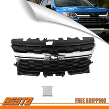 For Chevrolet Colorado 2021-2022 Chrome Front Upper Grill Bumper Grille Assembly