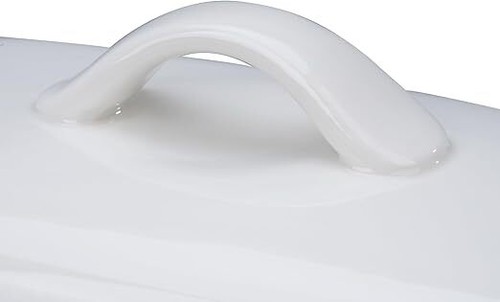Porcelain Butter Dish White Ceramic Butter Keeper Storage Container - Picture 3 of 4