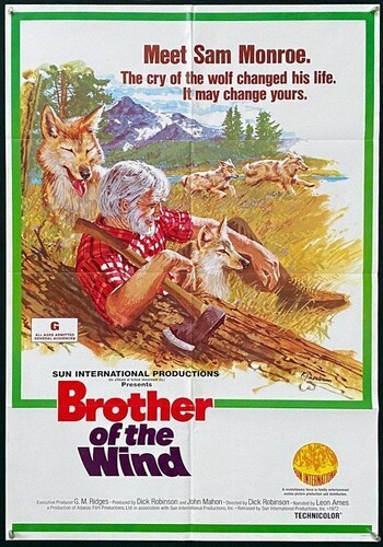 BROTHER OF THE WIND Original Movie Poster 1sh '72 Leon Ames nature / wolves