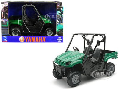 2008 YAMAHA RHINO 700 F1 4 x 4 OFF-ROAD GREEN 1/12 DIECAST MODEL NEW RAY 43253