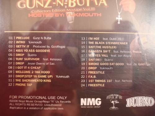 Gut: Gunz N Butta (NEU-geöffnet SUPER SELTENE MIXTAPE CD) E-40, Keak, Yukmouth, TASCHE - Bild 6 von 11