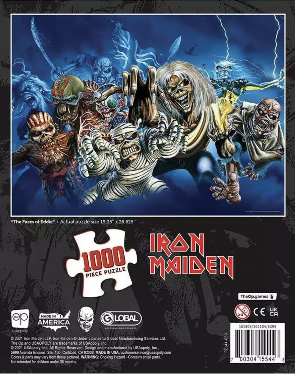 Iron Maiden “The Faces of Eddie” Jigsaw Puzzle, 1000-Pieces | eBay
