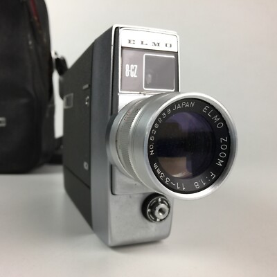 Vintage Elmo Zoom 8-CZ 8mm film camera with zoom grip and bag | eBay